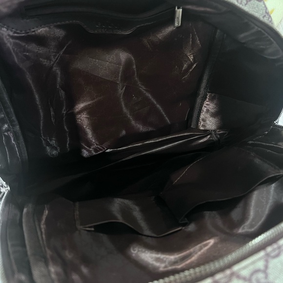 Gucci Beige and Green Backpack with Red Stripes - Picture 10 of 10